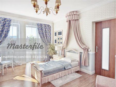 children's luxury room interior 3d image