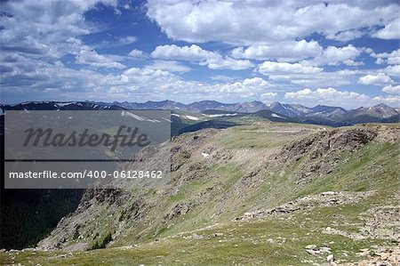View from the alpine tundra in Rocky Mountain National Park, Colorado, U.S.A.