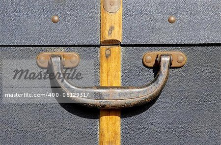 Handle on an old suitcase, severn valley railway, bewdley station, uk