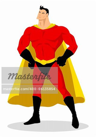 Stock vector of a superhero posing