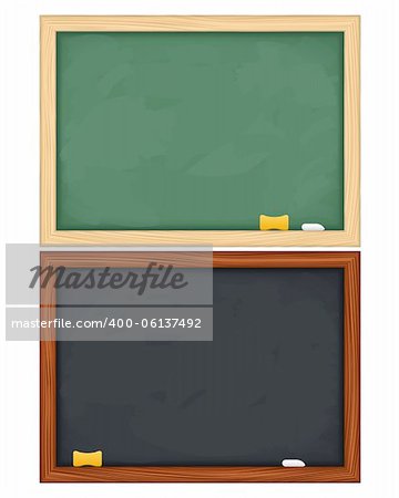 Vector blackboards on white background