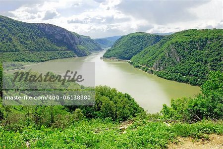 Scenic Danube value between Serbia and Romania