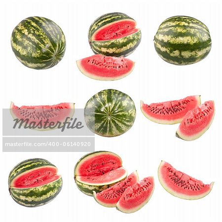 Water melons isolated on white background.