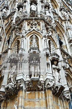 Detail of the Town Hall in Belgian City of Leuven