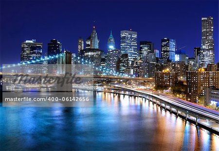 Skyline of downtown New York, New York, USA