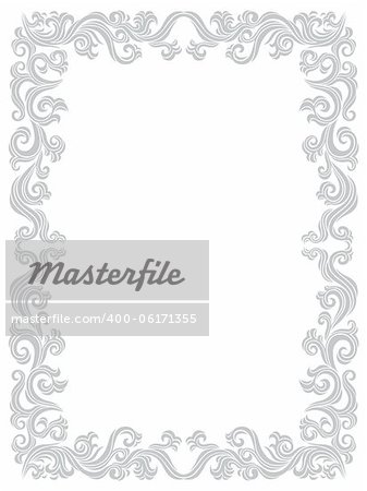 Vintage floral frame. Decorative pattern. Vector illustration.