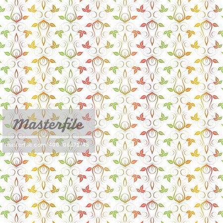 Beautiful background of seamless floral pattern