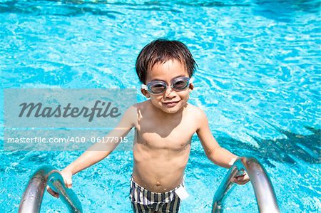 happy boy in Swimming Pool