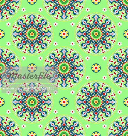Vector of traditional Islamic Pattern on white
