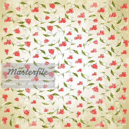 vintage vector floral background