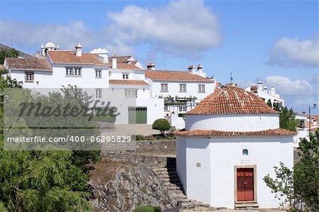 Traditional white houses in Marvao, Portugal