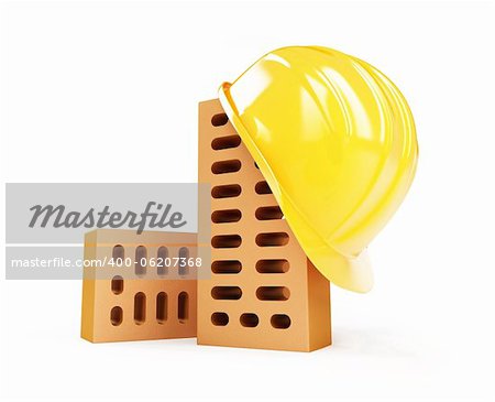 construction helmet on a white background
