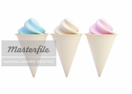 ice cream on a white background
