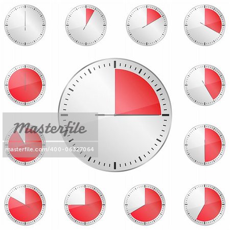 Red Timers, vector eps10 illustration