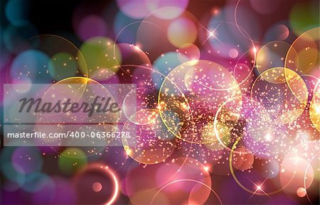 Beautiful abstract illustration with lots of sparkling and defocused lights