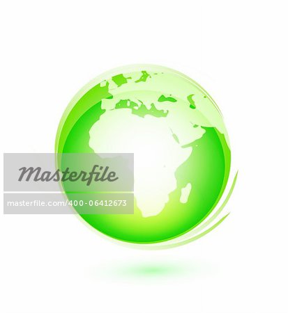 Green abstract vector earth concept