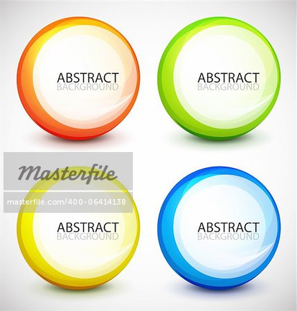Abstract colorful vector shapes with sample text