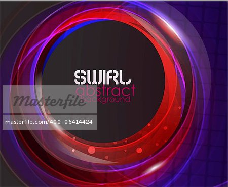 Abstract swirl motion background for your design. Made of glass round elements