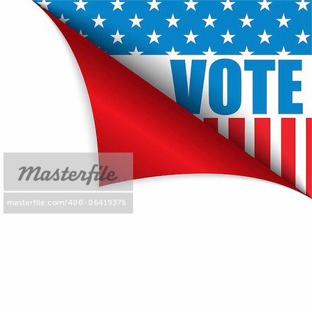 Vector - Vote United States of America Page Corner