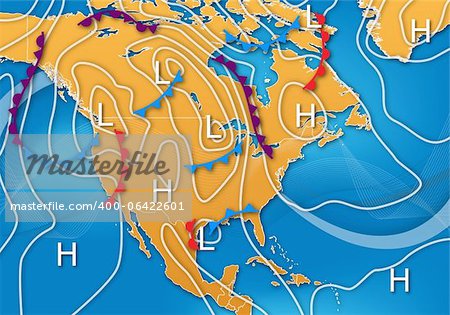 Weather Map Design of North America
