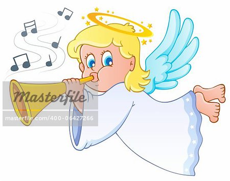 Image with angel 3 - vector illustration.