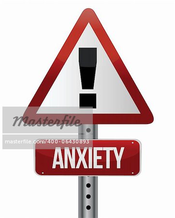 anxiety sign illustration design over a white background