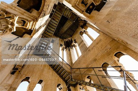 Inside the Bell Tower of Saint Duje Cathedral in Split, Croatia