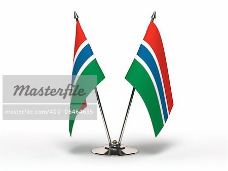 Miniature Flag of Gambia (Isolated with clipping path)