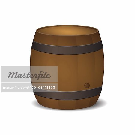new royalty free icon of old style barrel isolated on white background