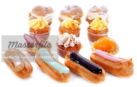 petit fours in front of white background
