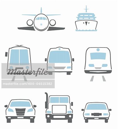 Transport icons. Vector set for you design
