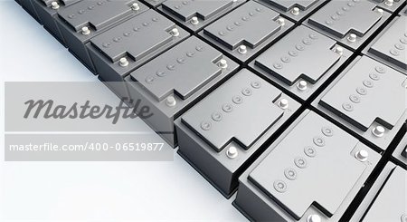 accumulator battery isolated on a white background