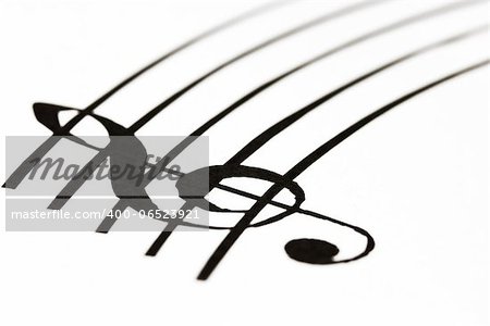 Music sheet with treble clef