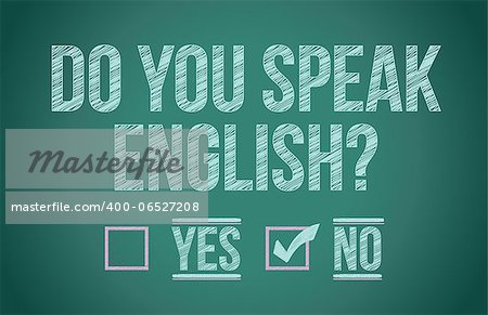 Do you speak english illustration design graphic