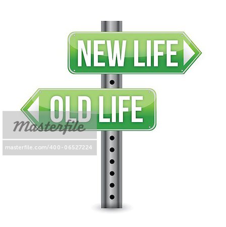 New or old life sign illustration design over white