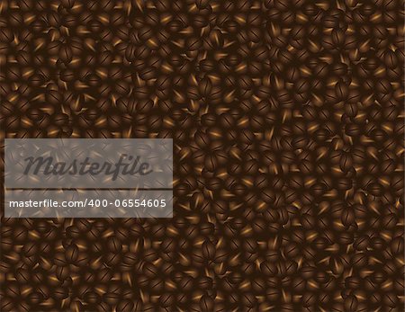 Coffee Beans Background For Poster Postcard or Busines Card Illustration