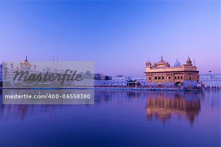 Sunrise at Golden Temple, Amritsar, Punjab state,India, Asia