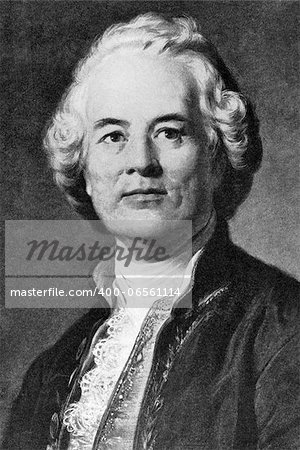 Christoph Willibald Gluck (1714-1787) on engraving from 1908. German opera composer of the early classical period. Engraved by unknown artist and published in "The world's best music, famous compositions for the piano. Volume 4", by The University Society, New York,1908.