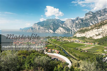 Panoramic view for Lake Garda, Italy