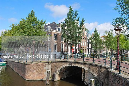 Amsterdam. Bridge across the canals