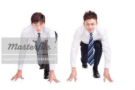 two Businessman in a starting position
