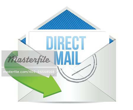 advertising Direct Mail working concept illustration design over a white background