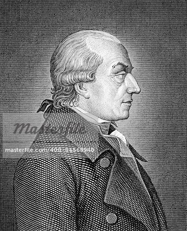 Gottlieb Konrad Pfeffel (1736-1809) on engraving from 1859. French-German writer and translator. His writings were put to music by Beethoven, Haydn and Schubert. Engraved by unknown artist and published in Meyers Konversations-Lexikon, Germany,1859.