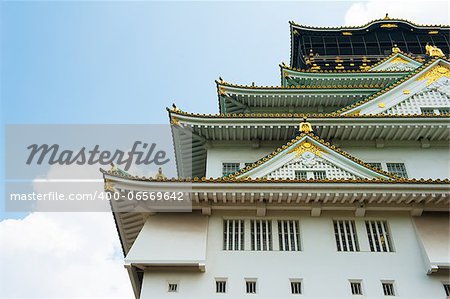 Reconstruction of a great castle of famous Hideyoshi at Osaka, Japan