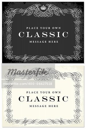 Vector Ornament Frames Set. Easy to edit. Perfect for certificates, invitations or announcements.