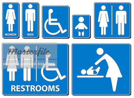 Vector illustration toilette sign