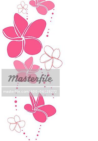 vector bright floral background on light background