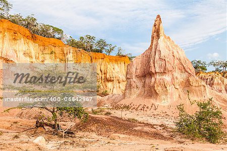 Wonderful orange colors at sunset in Marafa Canyon - also said The Hell's Kitchen. Malindi region, Kenya