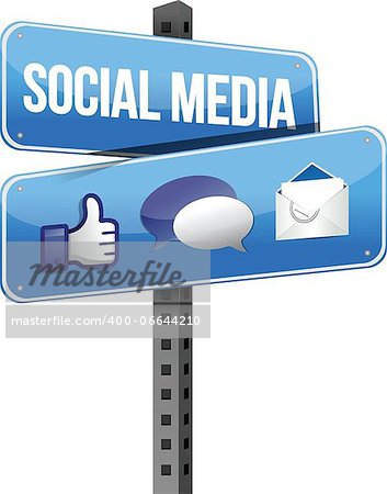 social media sign illustration design over a white background