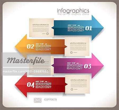 Infographic design - original paper geometric shape with shadows. Ideal for statistic data display.